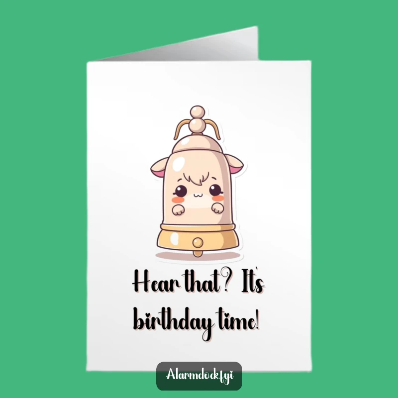 Free Printable Funny Birthday Card: Curious Bell Character Downloadable Gift