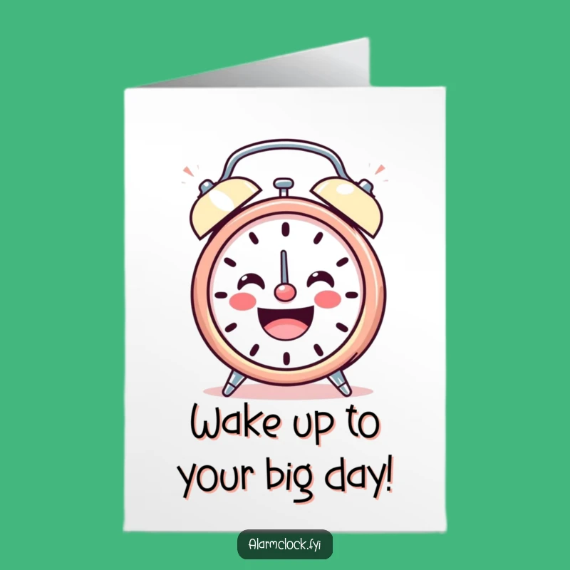 Free Printable Birthday Card: Cheerful Alarm Clock - Joyful Downloadable Gift