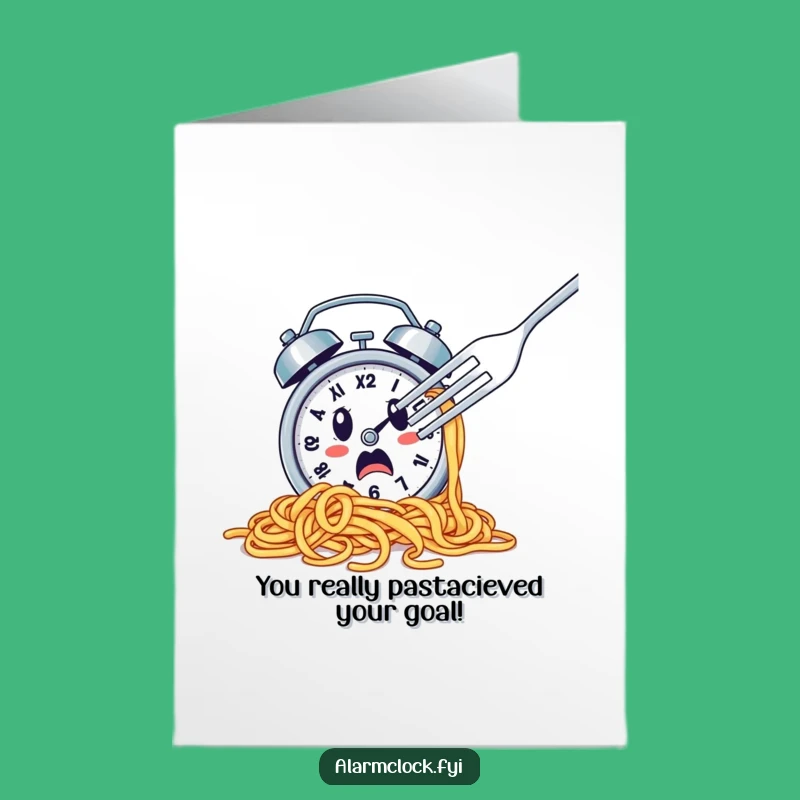 Free Printable Escaping Clock Funny Congrats Card - Dinner Drama Downloadable Gift