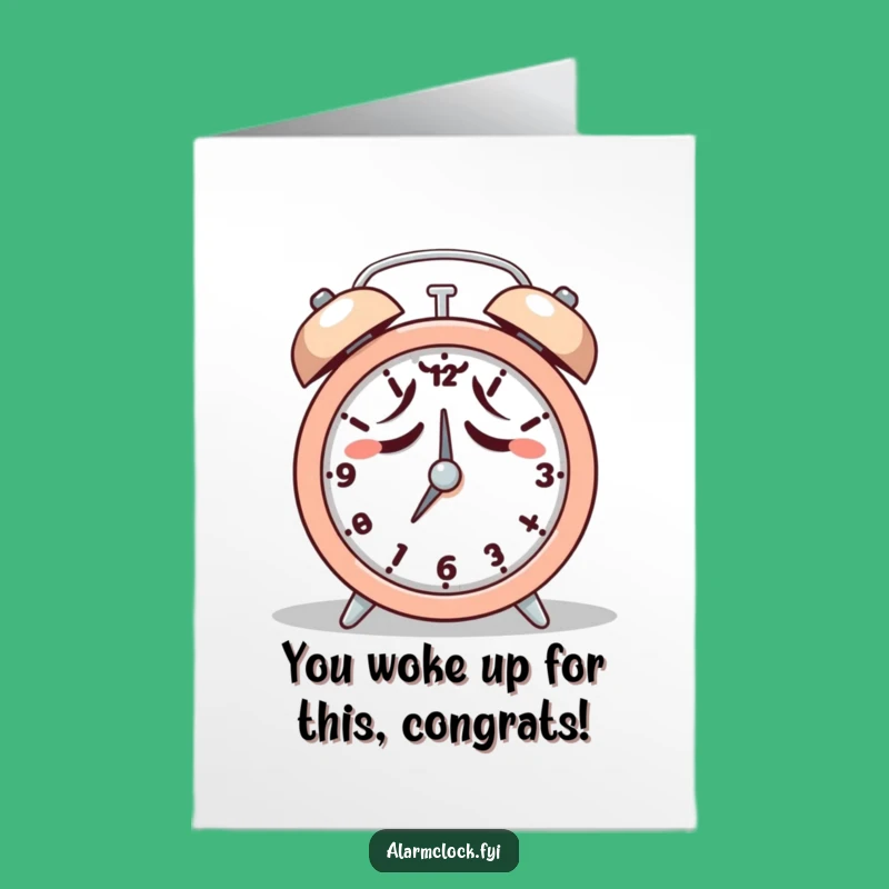 Free Printable Snooze Congratulations Card: Tired Achievement Humorous Downloadable Gift