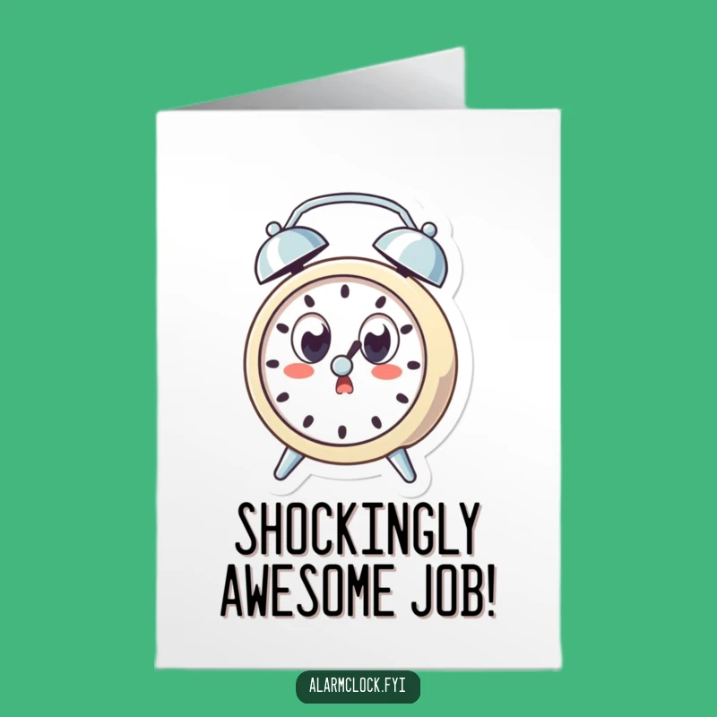 Free Printable Congratulations Card: Startled Clock - Funny DIY Gift