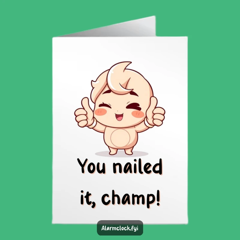 Free Printable Winking Congratulations Card: Thumbs Up to Success Downloadable