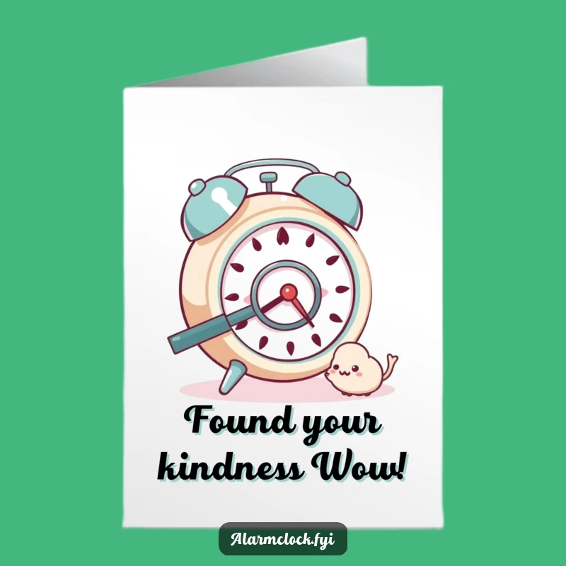 Funny Free Printable Thank You Card: Curious Alarm Clock, Inquisitive Gratitude