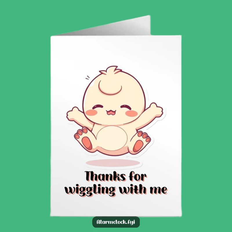 Free Printable Thank You Card: Toes Wiggling with Gratitude Funny Downloadable Gift