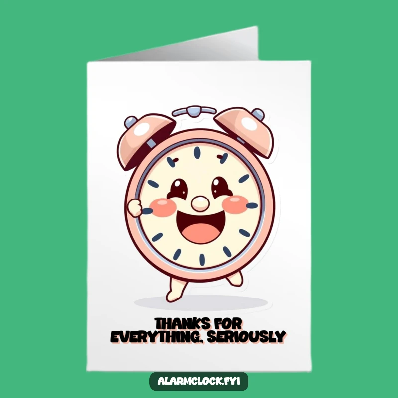 Funny Free Printable Thank You Card: Grab Thanks Like This Alarm Clock Gift