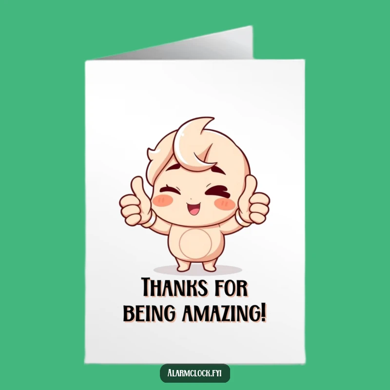 Free Printable Winking Thank You Card: Awesome Support Downloadable