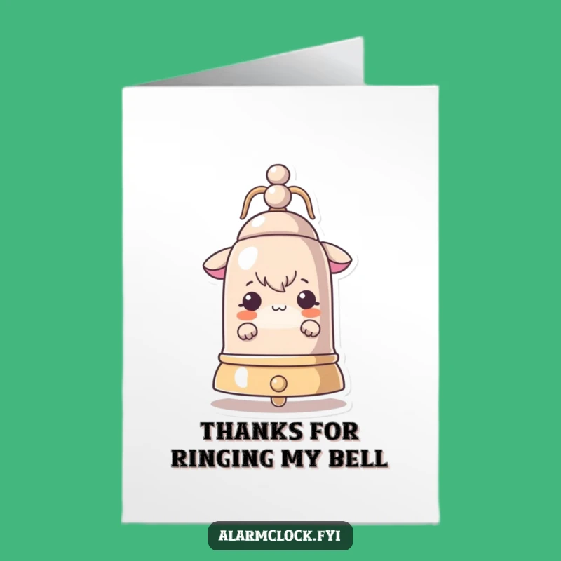 Free Printable Thank You Card: Curious Bell Character Downloadable Gift