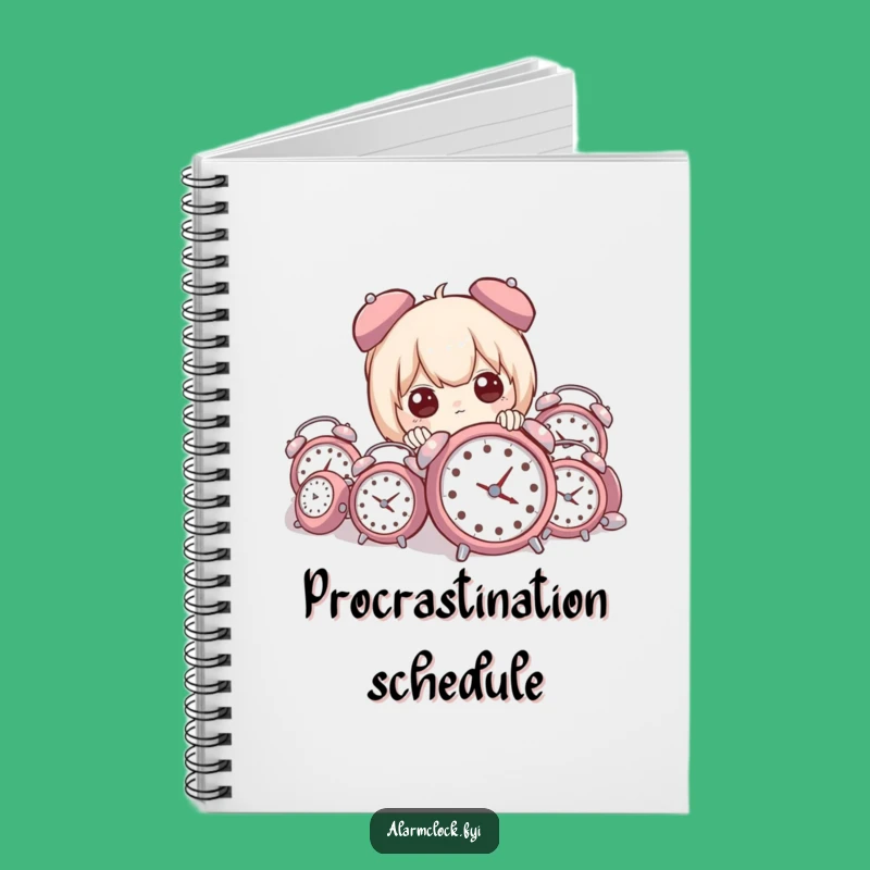 Funny Alarm Clock Pile Peeker Notebook - Hilarious Journal for Jotting Down Ideas!