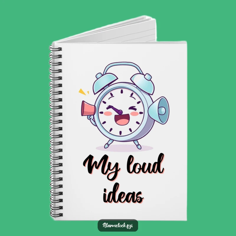 Funny Determined Alarm Clock Notebook: Jot Down Your Best Ideas Loud and Clear