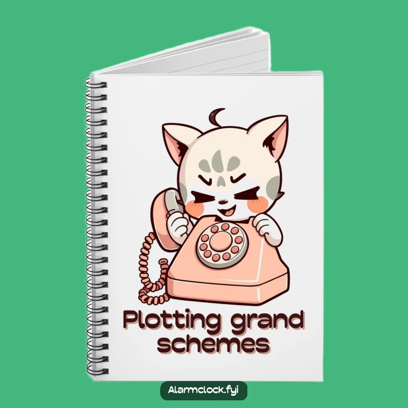Funny Mischievous Character Notebook - Jot Down Pranks with Retro Phone!