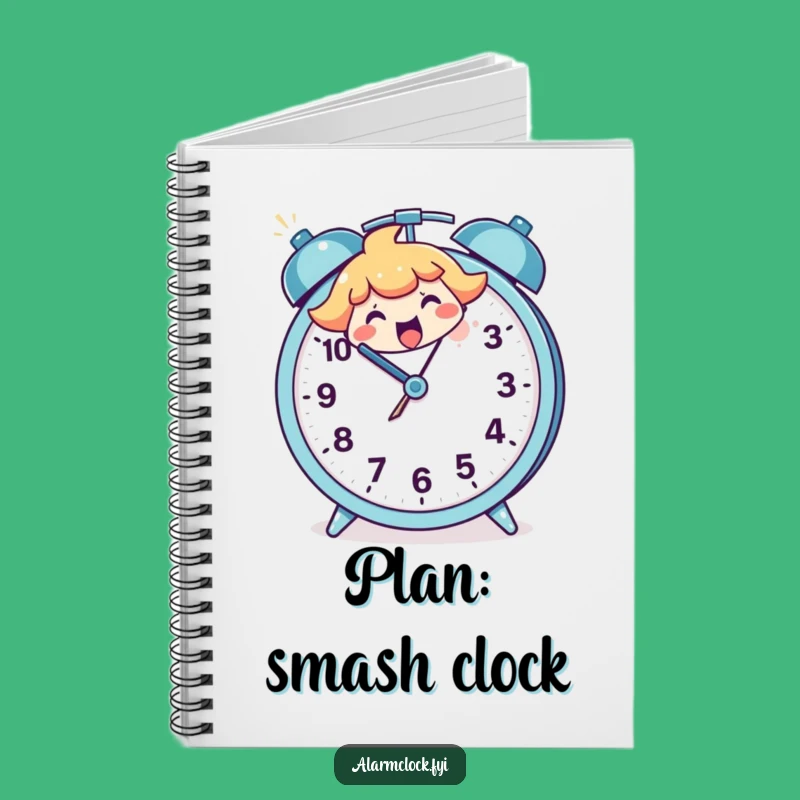 Funny Smashing Alarm Clock Notebook - Log Your Morning Victories Hilariously!