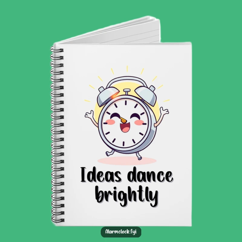 Funny Sunrise Alarm Clock Notebook, Dancing Journal, Ideas Gift