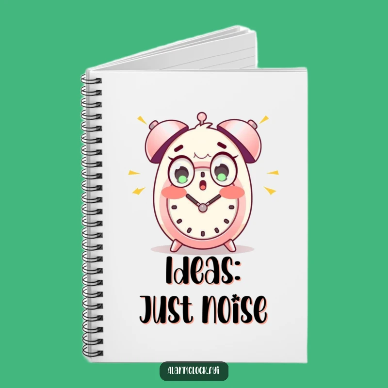 Funny Startled Alarm Notebook - Wide-Eyed Character Journal Gift