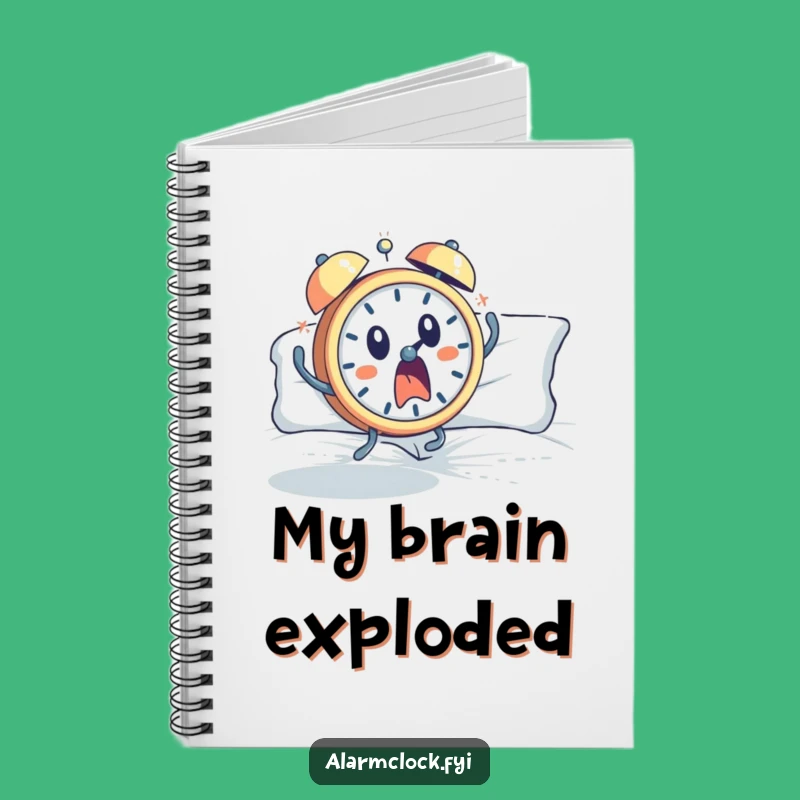 Funny Startled Alarm Clock Notebook: Capture Surprising Ideas with Humor Gift
