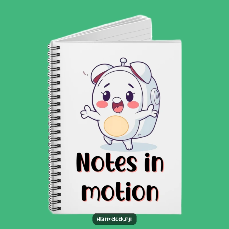 Funny Happy Character Dancing Alarm Notebook, Journal Humorous Gift for Music Lovers