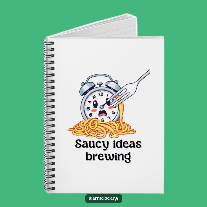 Funny Spaghetti Clock Notebook: Take Notes on Breakfast Escapes Gift