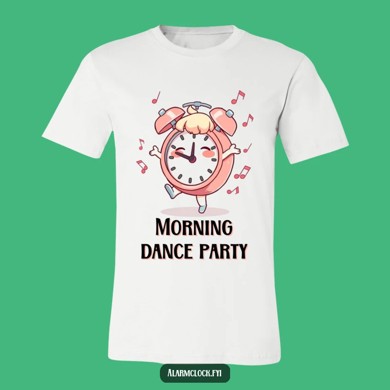 Funny Dancing Clock T-Shirt: Energetic Morning Dancer Tee, Hilarious Gift Idea