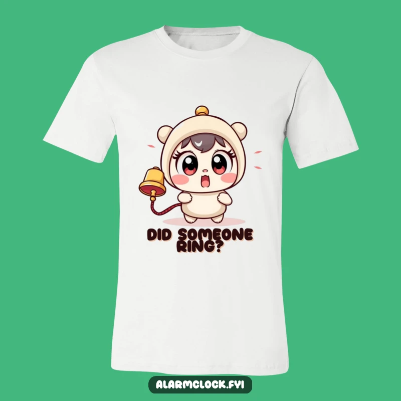 Funny Startled Character T-Shirt - Hilarious Big Eyes Bell Design!