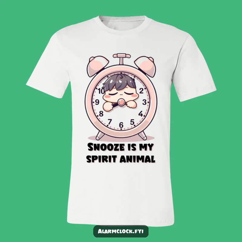 Funny Snooze Button T-Shirt - Sleepy Character Tee, Perfect Gift