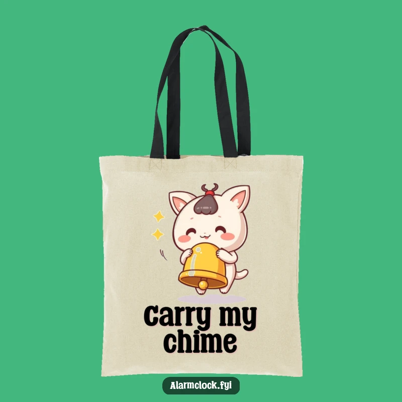 Funny Ringing Bell Tote Bag: Joyful Carry-All, Perfect Funny Gift for Cheerful Outings!