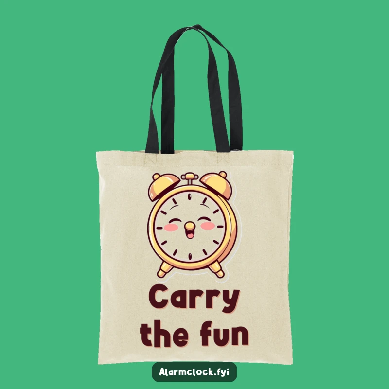 Funny Giggling Alarm Clock Tote Bag: Carry Your Mischief Everywhere Gift