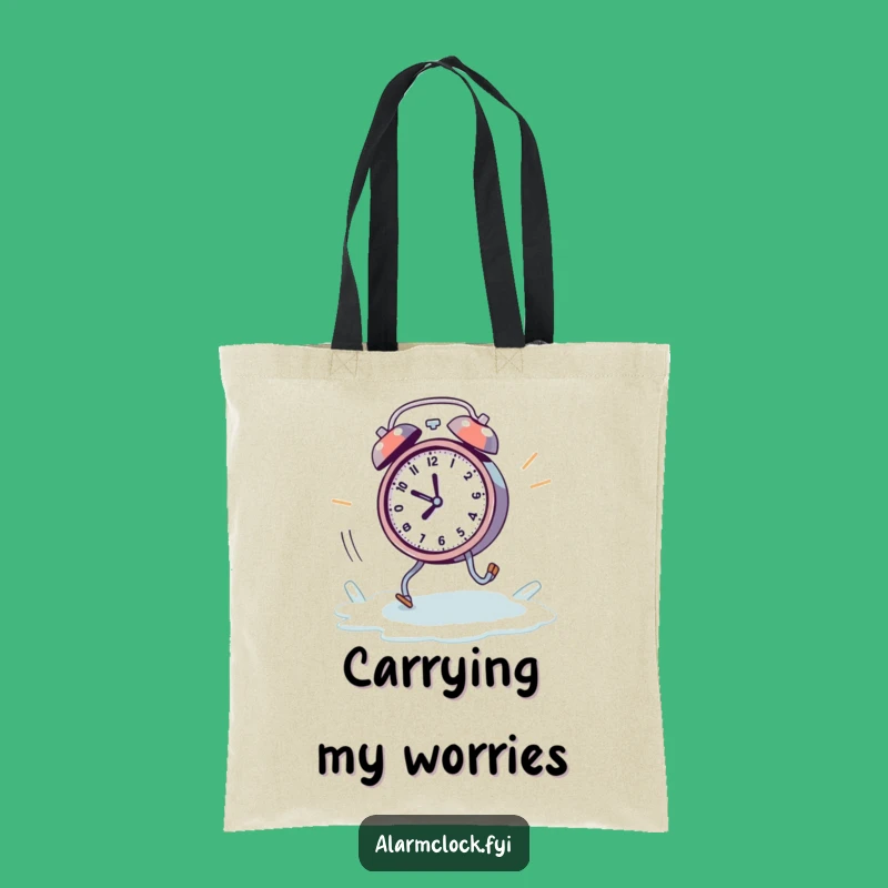 Funny Melting Clock Tote Bag: Frantic Escape Carry-All, Perfect Funny Gift for Busy Bees