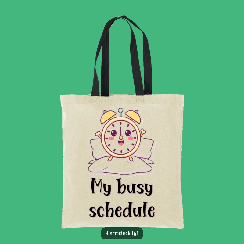 Funny Alarm Clock Tote Bag - Cheerful Daily Essential, Great Funny Gift