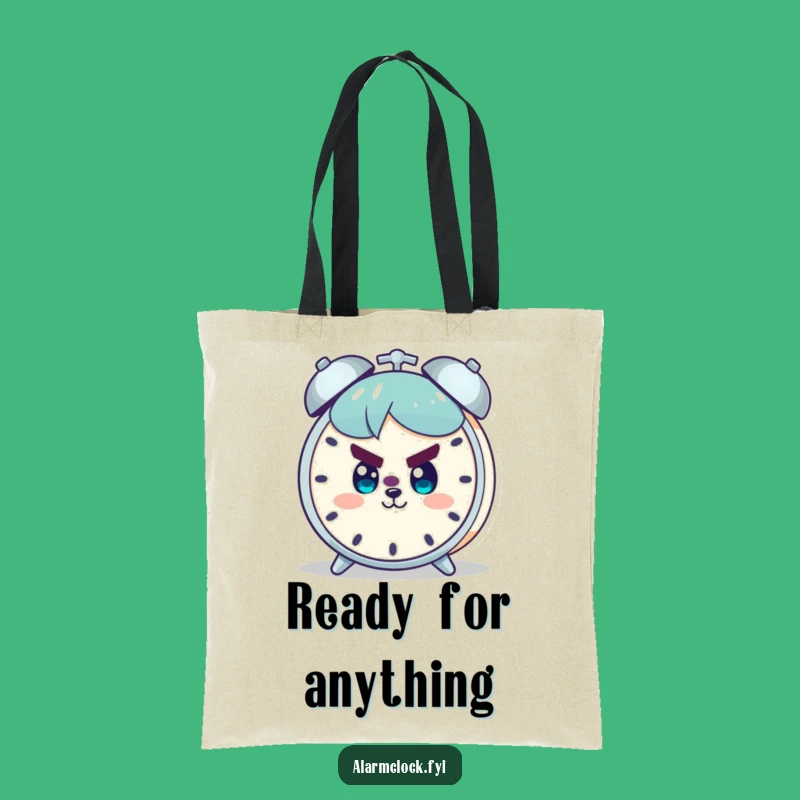 Funny Goal-Getter Tote Bag: Determined Character's Smile, Ideal for Daily Errands