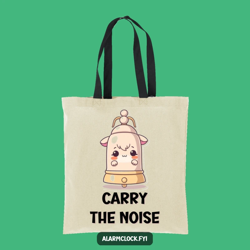 Funny Peeking Bell Tote Bag: Carry Your Curiosity Around