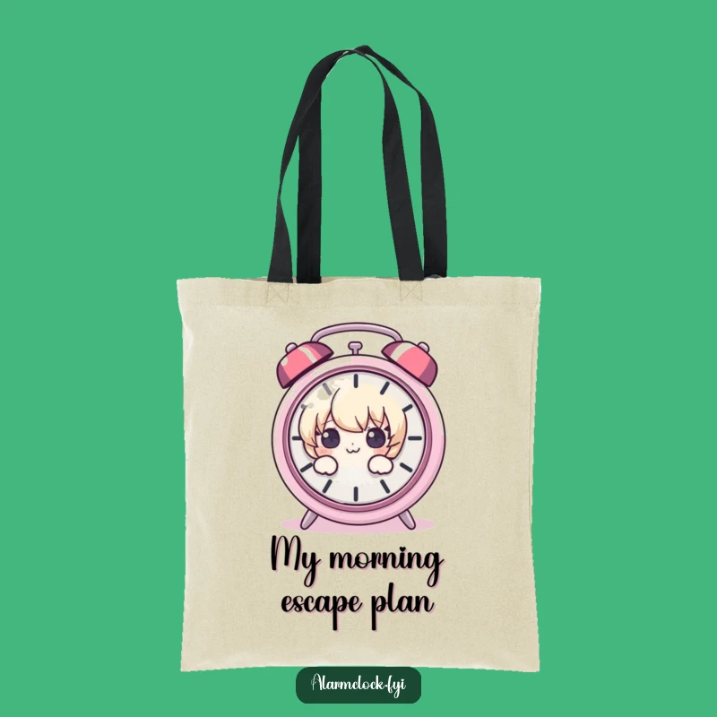 Funny Tote Bag: Curious Character Peeking, Perfect for Daily Laughs & Errands